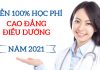 Chính sách miễn giảm 100% học phí Cao đẳng Điều dưỡng TPHCM năm 2021